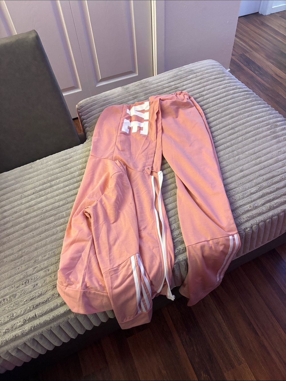 Pink Zip-Up Hoodie & Jogger Set - Picture 5 of 5